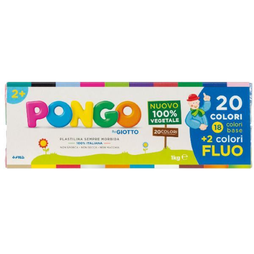 GIOTTO PONGO PASTA DA MODELLARE 1KG COLORI ASSORTITI